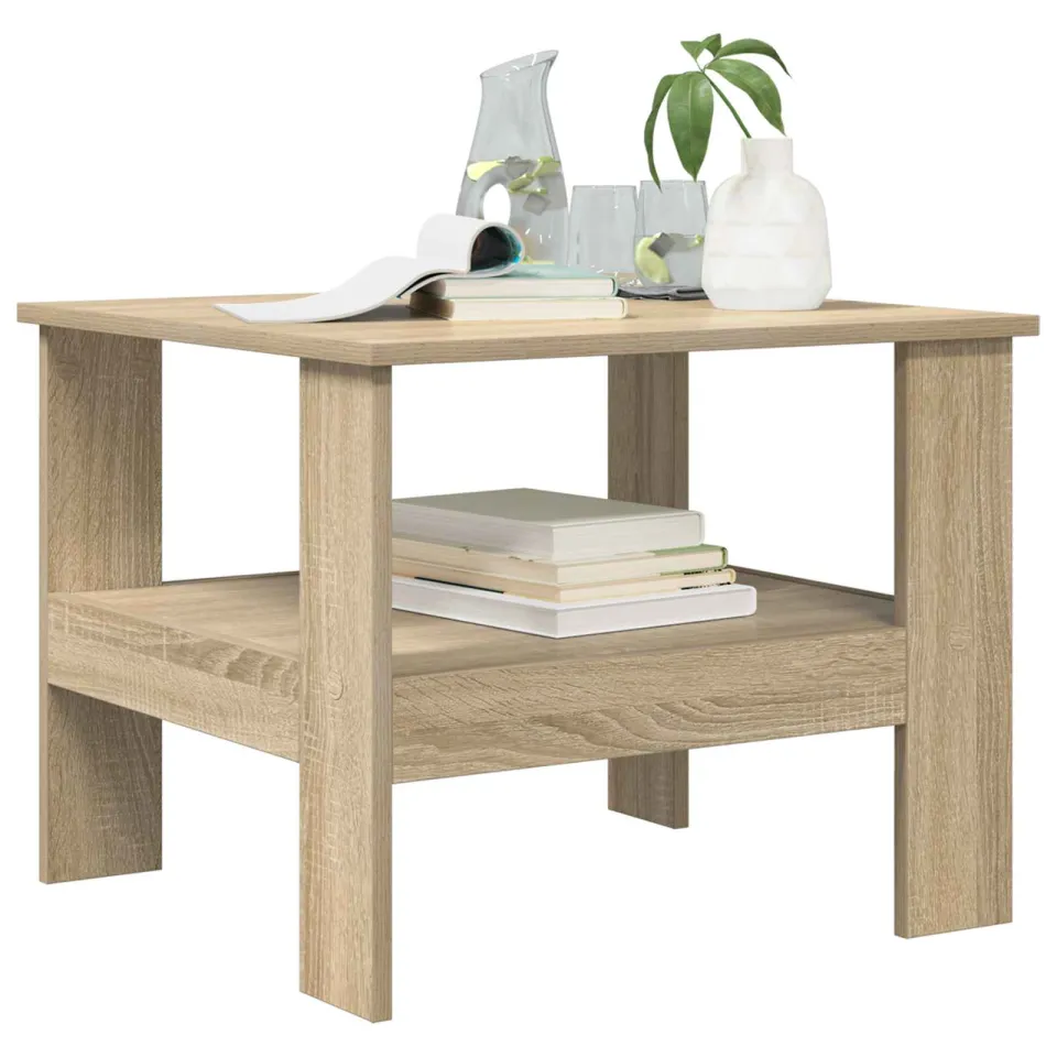 vidaXL Salontafel Sonoma Eiken 57 x 55 x 45 cm Bewerkt hout Bruin