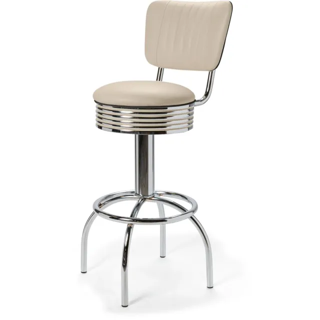 Bel Air Furniture Comet Barstool Backrest BP 77 Chrome wit