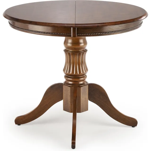 home style Uitschuifbare ronde eettafel William 90 tot 124 cm breed walnoot