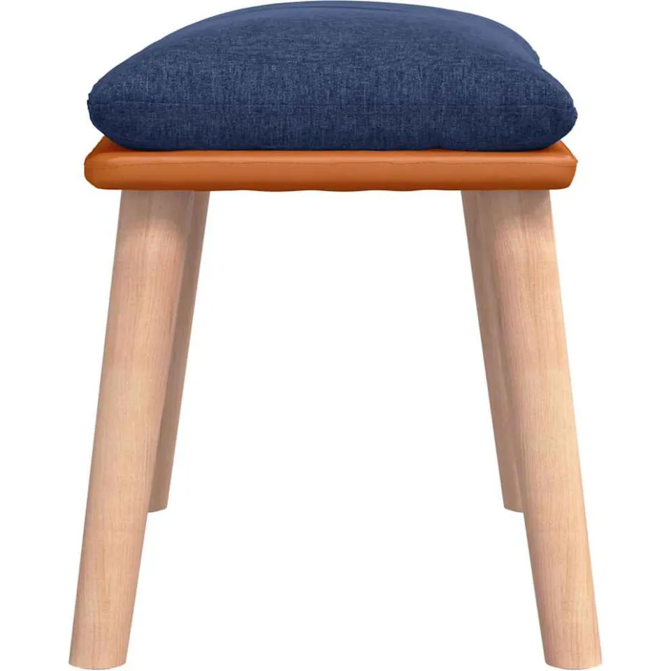vidaXL Voetenbank 45x29,5x35 cm stof en kunstleer blauw, foto 4