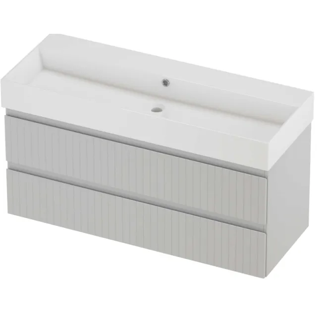 Proline Zara Badmeubelset Porselein Loft Enkel 120x46x65 cm Glans Wit Glans Wit