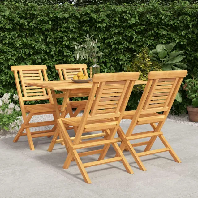 vidaXL 5-delige Tuinset massief teakhout bruin, foto 2