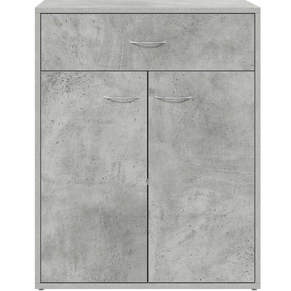 vidaXL Dressoir 60x30x75 cm bewerkt hout betongrijs grijs, foto 4