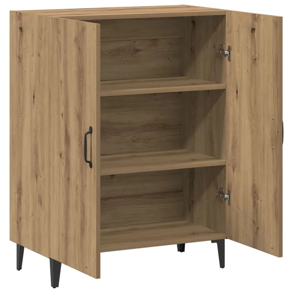 vidaXL Dressoir 70x34x90 cm bewerkt hout artisanaal eikenkleur, foto 4