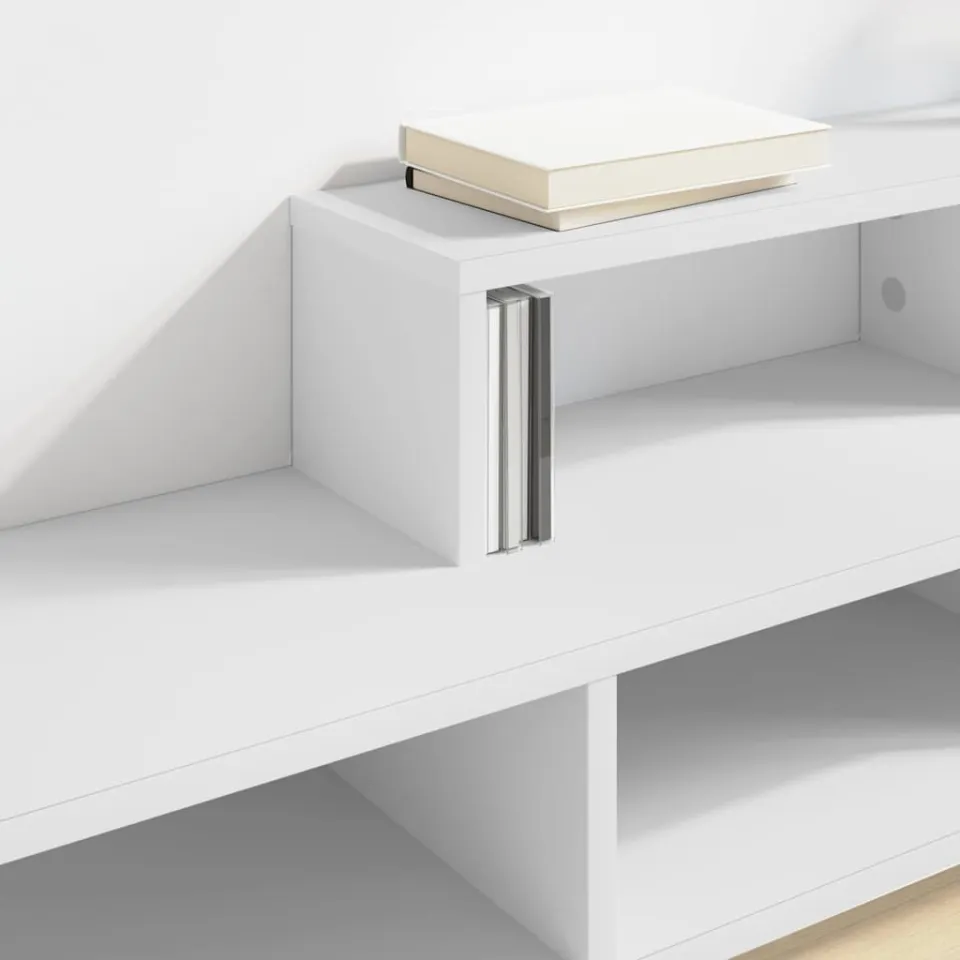vidaXL TV-stand 120x25x28,5cm Bewerkt hout wit, foto 4