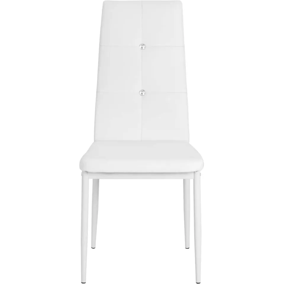 vidaXL Eetkamerstoelen 2 st kunstleer wit, foto 3