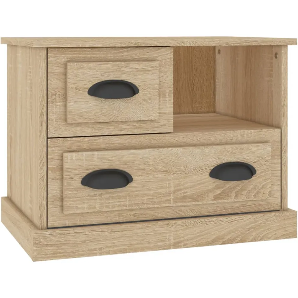 vidaXL Nachtkastje 60x39x45 cm sonoma eikenkleurig