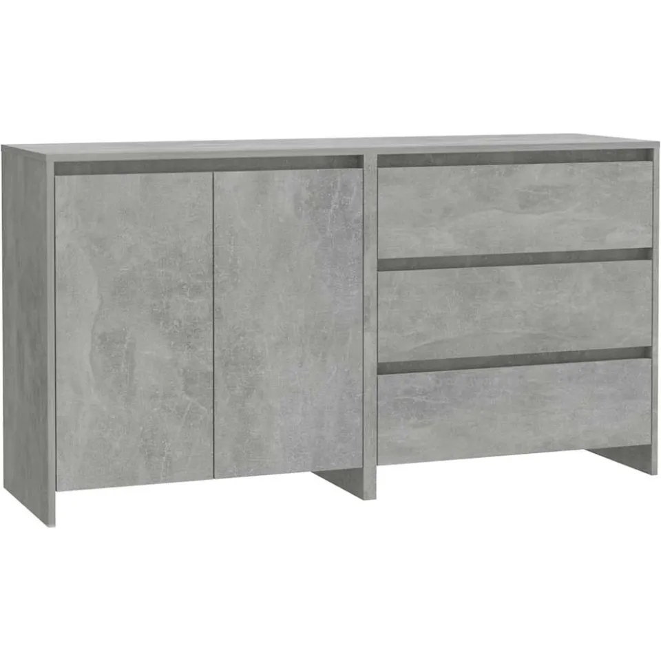 vidaXL 2 st Dressoirs bewerkt hout betongrijs grijs, foto 3