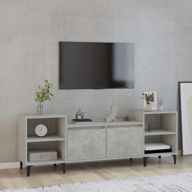 vidaXL Tv-meubel 160x35x55 cm bewerkt hout betongrijs grijs, foto 2