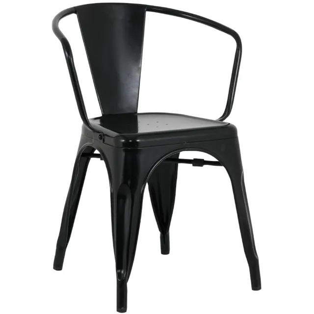 Bolero Bistro Curve Armstoelen Zwart (4 stuks)