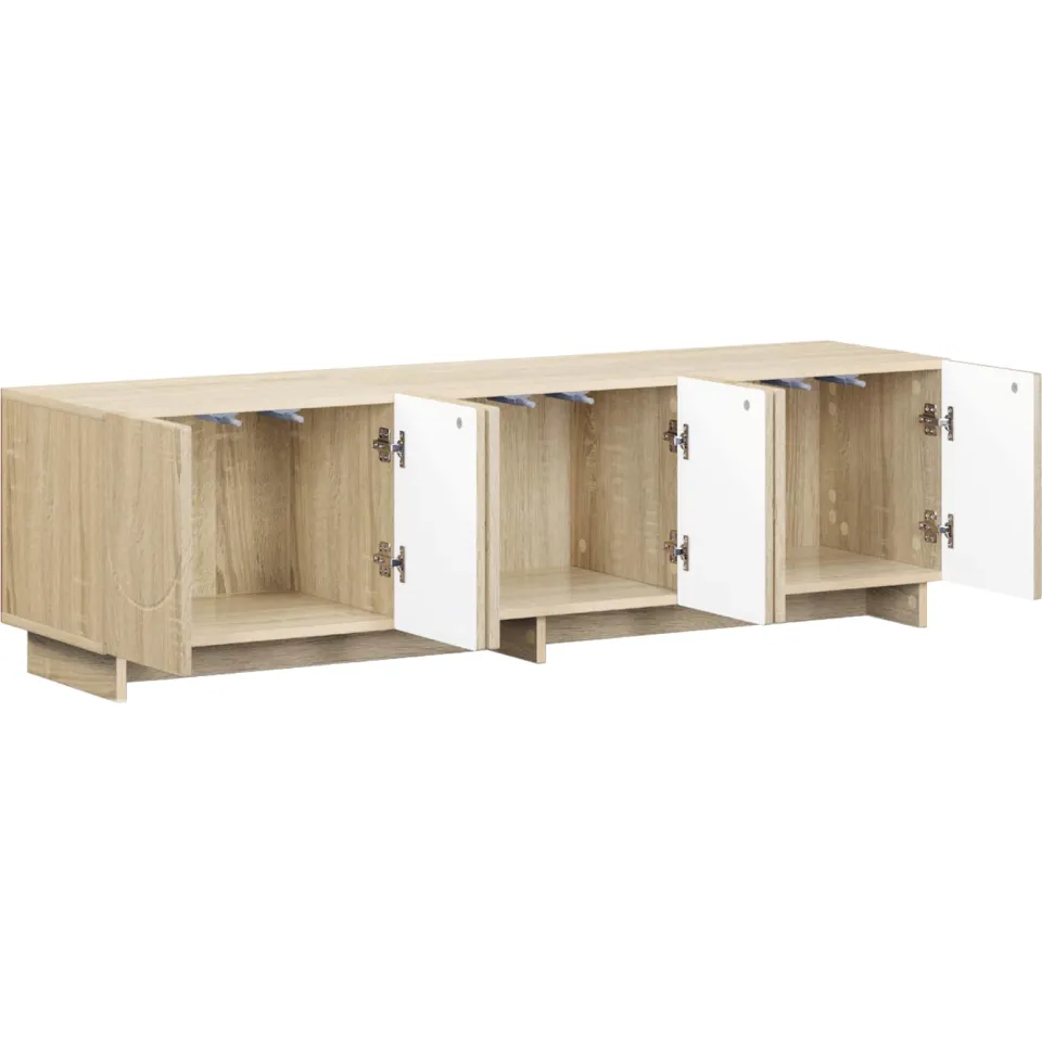 vidaXL tv-meubel 140 x 34,5 x 40 cm Sonoma Eiken Bewerkt hout Bruin