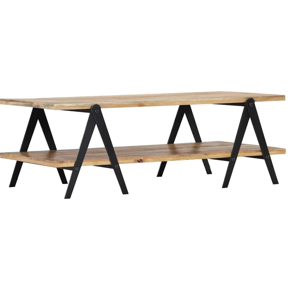 vidaXL Salontafel 115x60x40 cm massief mangohout Bruin