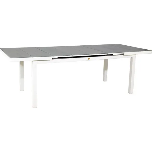 Oosterik Home Uitschuifbare dining tafel Plainfield Sky White Wit