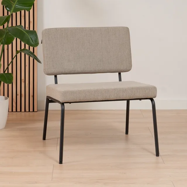 Bronx71 Scandinavische fauteuil Espen taupe gerecyclede stof