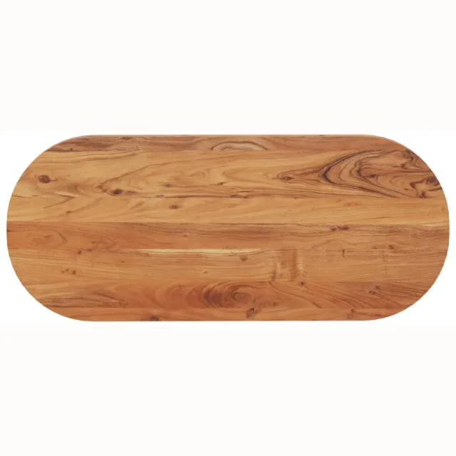 vidaXL Tafelblad ovaal 140x60x2,5 cm massief acaciahout Bruin