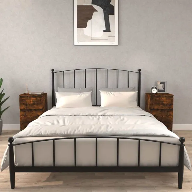 vidaXL Nachtkastjes 2 st 40x35x70 cm gerookt eikenkleurig, foto 2