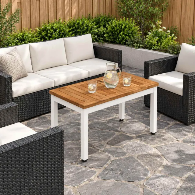 vidaXL Salontafel NAARDEN Natuurlijk en Wit 60,5 x 30 x 36 cm, foto 2