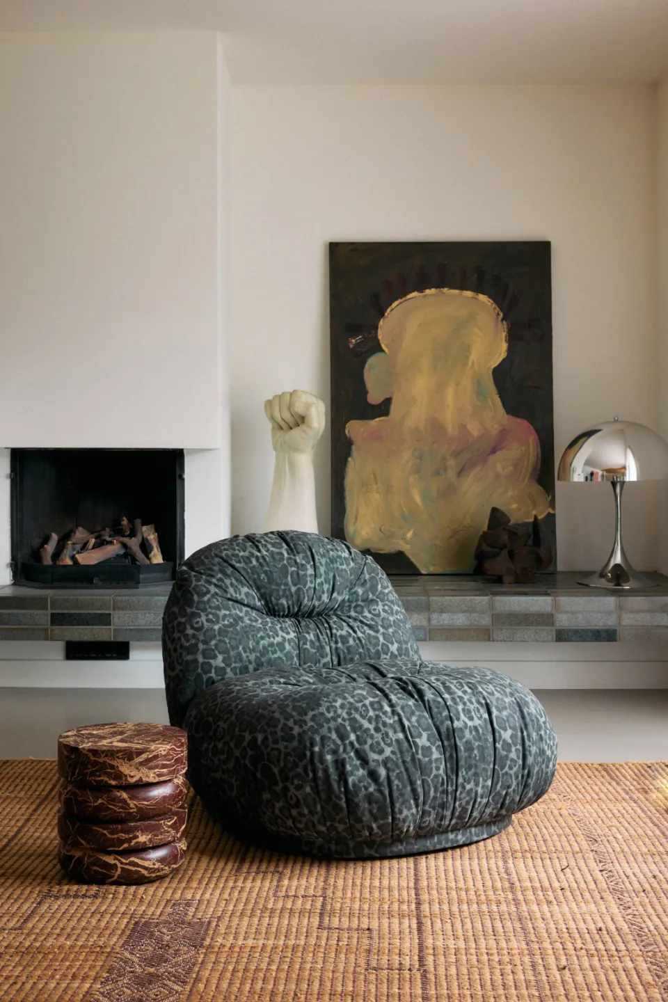 HKLIVING fauteuil Meloa diepgroen panther, foto 6