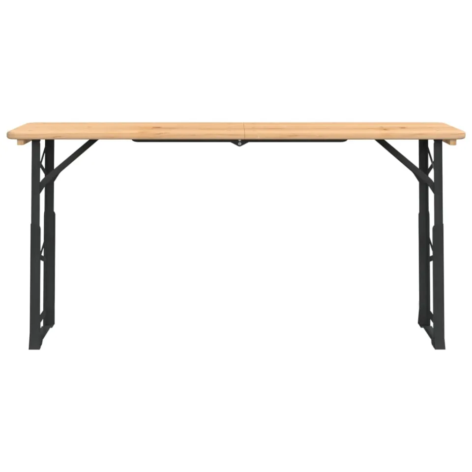 vidaXL Biertafel inklapbaar 170x50x75/105 cm massief vurenhout Bruin