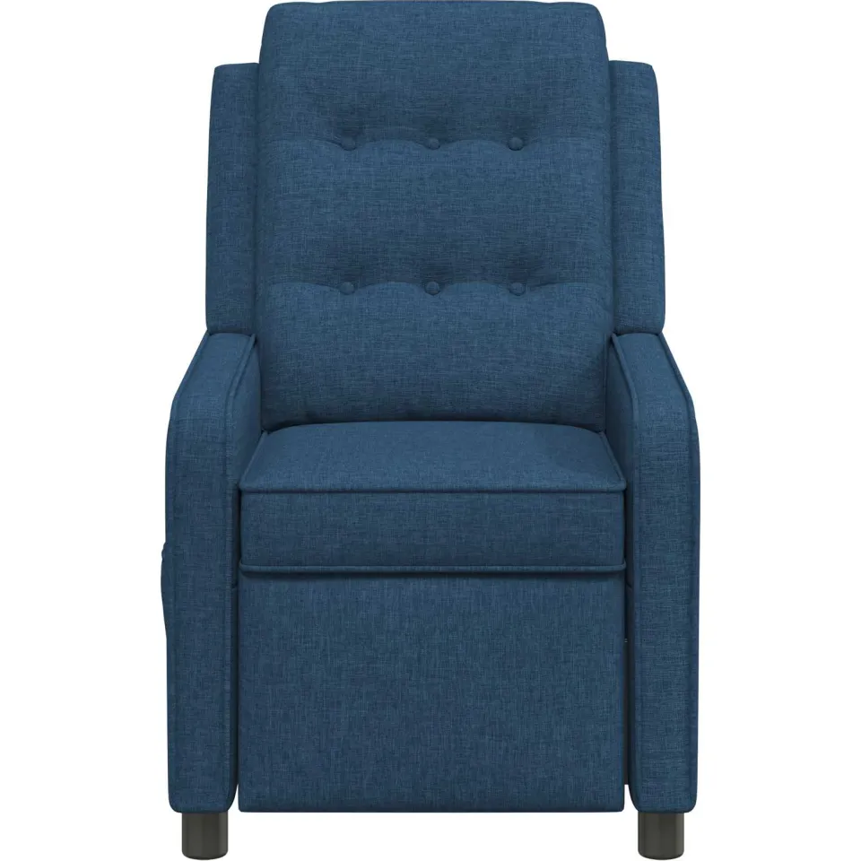 vidaXL Ligstoel Blauw 65 x 93 x 102 cm Stof, foto 4