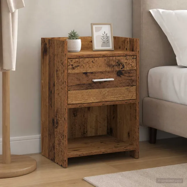 vidaXL Nachtkastjes 2 st Oud hout 40 x 30 x 60 cm Bewerkt hout bruin, foto 4