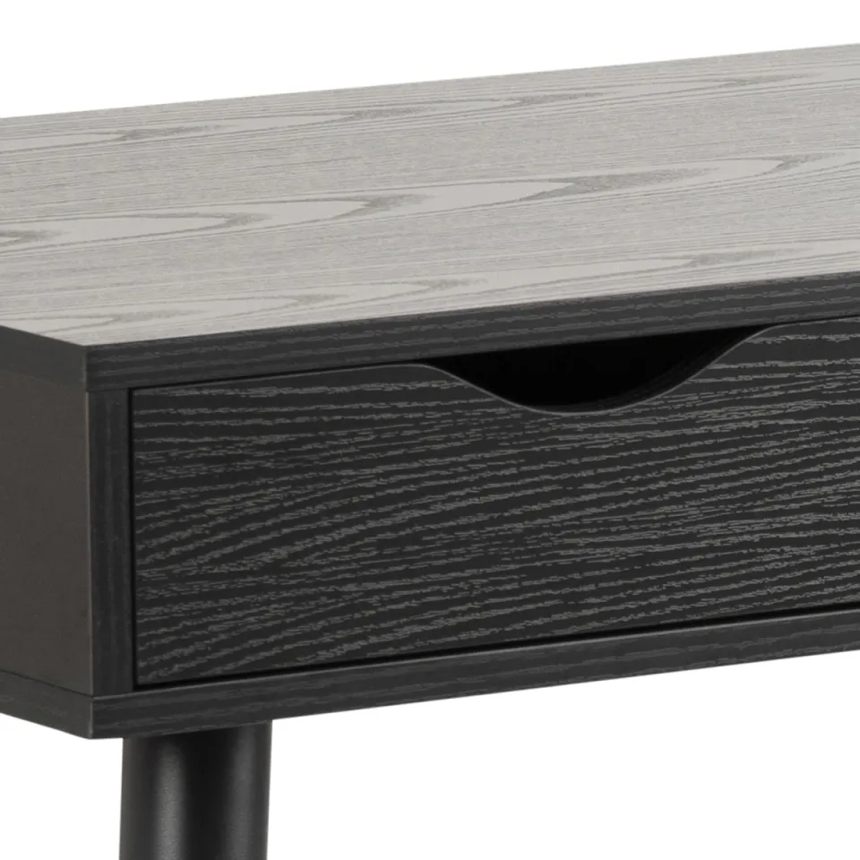 Lisomme Keet houten bureau zwart - met 3 lades - 110 x 50 cm, foto 4