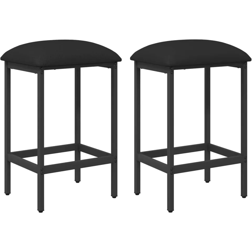 vidaXL Barkruk 2 st Zwart 40 x 32 x 64 cm Bewerkt hout, foto 3