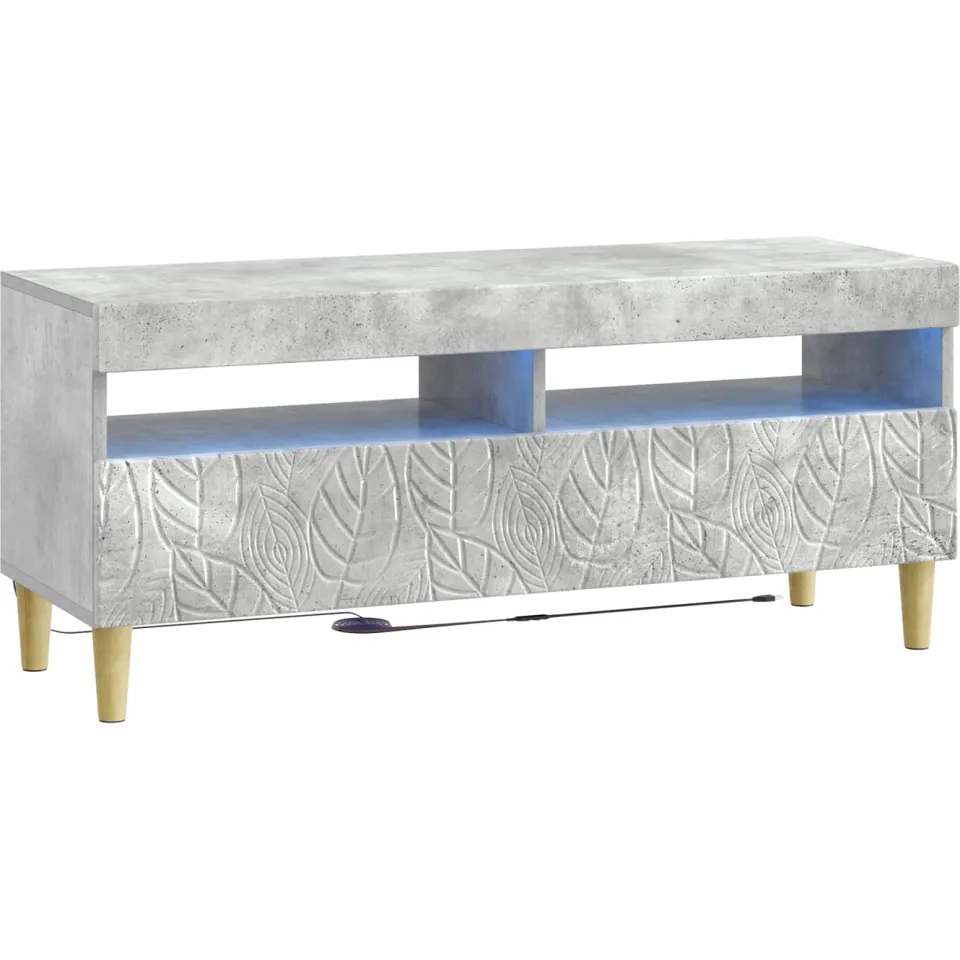 vidaXL LED tv-meubel Betongrijs Bewerkt hout grijs, foto 3