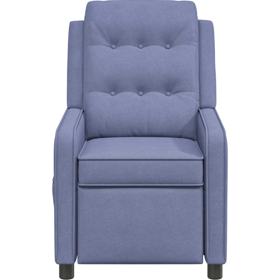vidaXL Ligstoel Jeans Blauw 65 x 93 x 102 cm Stof, foto 4