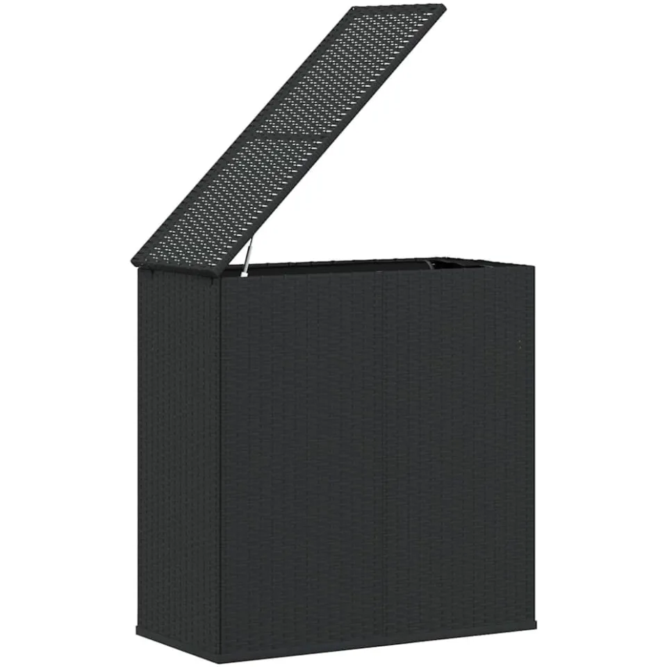 vidaXL Tuinbox 100x49x103,5 cm polyetheen rattan zwart, foto 3