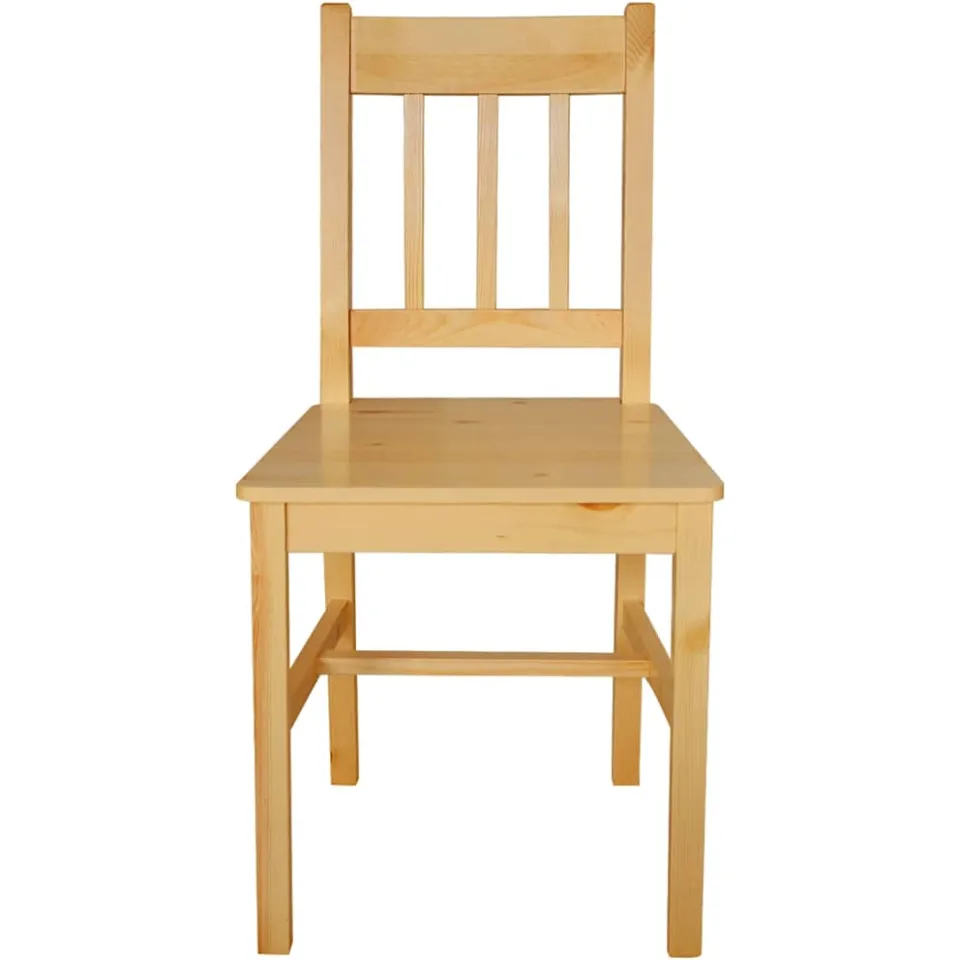 vidaXL Eetkamerstoelen 6 st grenenhout beige, foto 2