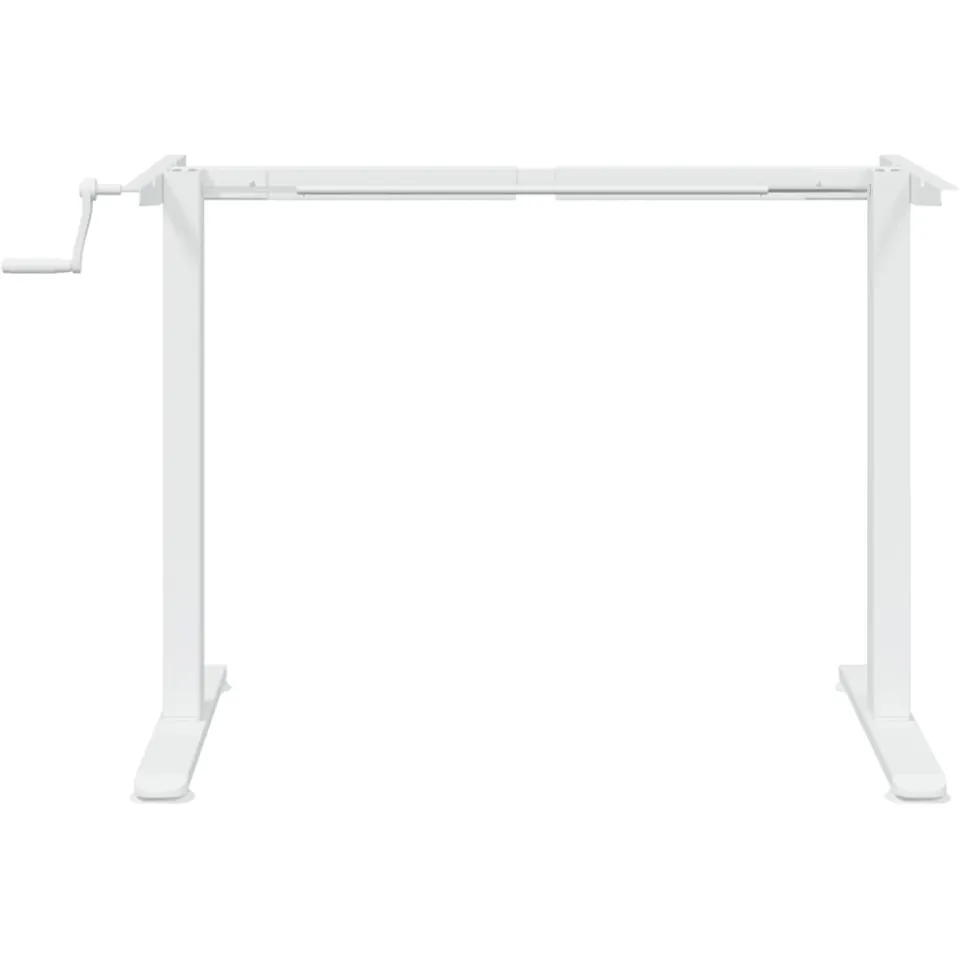 vidaXL Zit-sta bureauframe (94-135)x60x(70-114) cm staal wit, foto 4