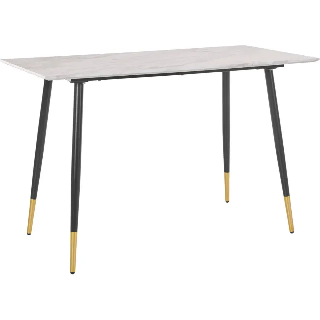 Notio Living Monza-Bureau - Marmer Zwart/Goud Wit
