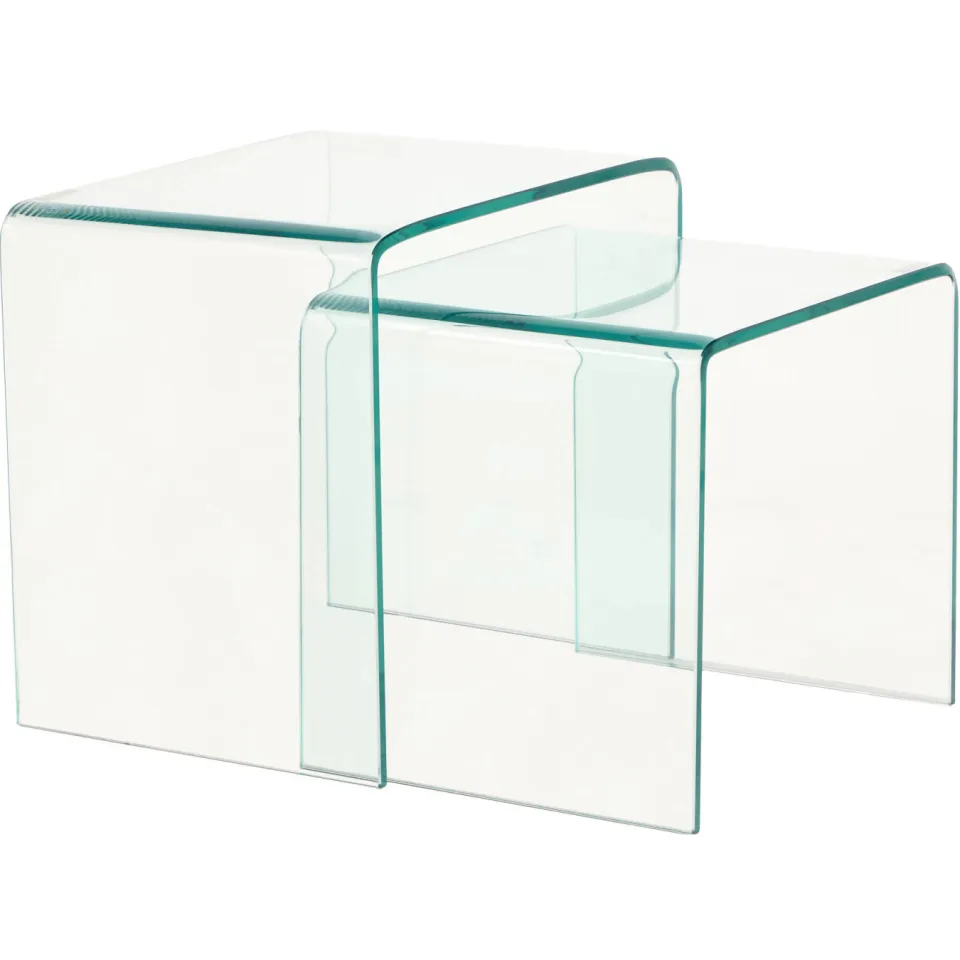 NOUS Living Arctic bijzettafel set van 2 transparant, foto 3