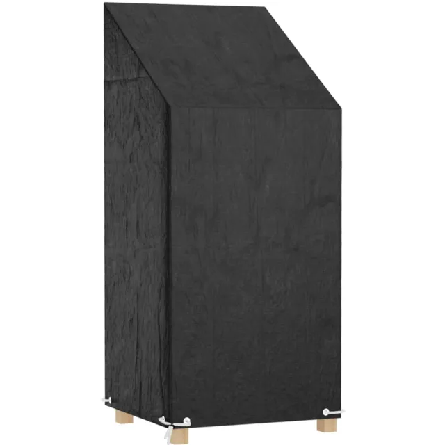 vidaXL Tuinstoelhoes met 8 oogjes 65x65x110/150 cm polyetheen Zwart