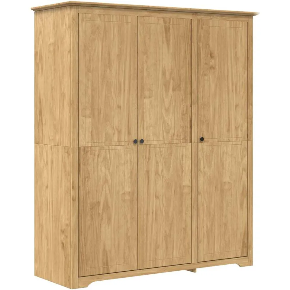vidaXL Kledingkast BODO Honingbruin 146 x 53,5 x 173 cm Bewerkt hout bruin, foto 3