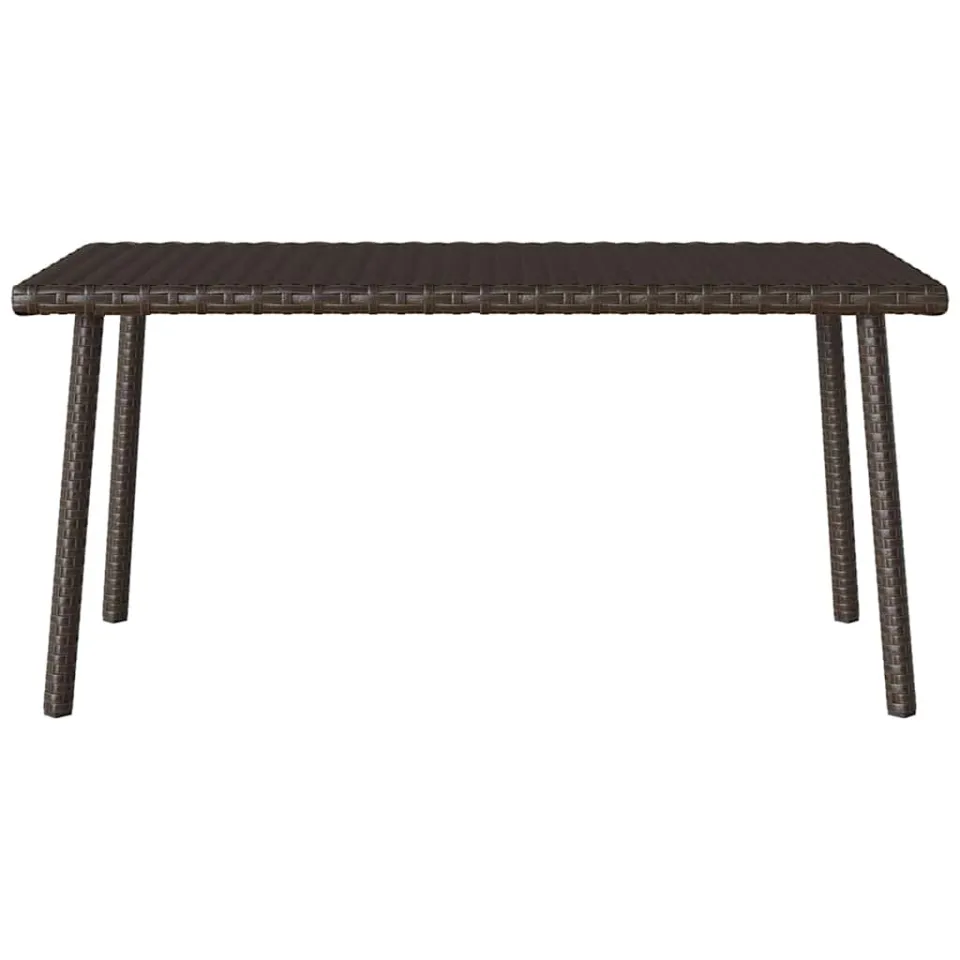 vidaXL Tuin salontafel rechthoekig 80x40x37 cm poly rattan bruin, foto 4
