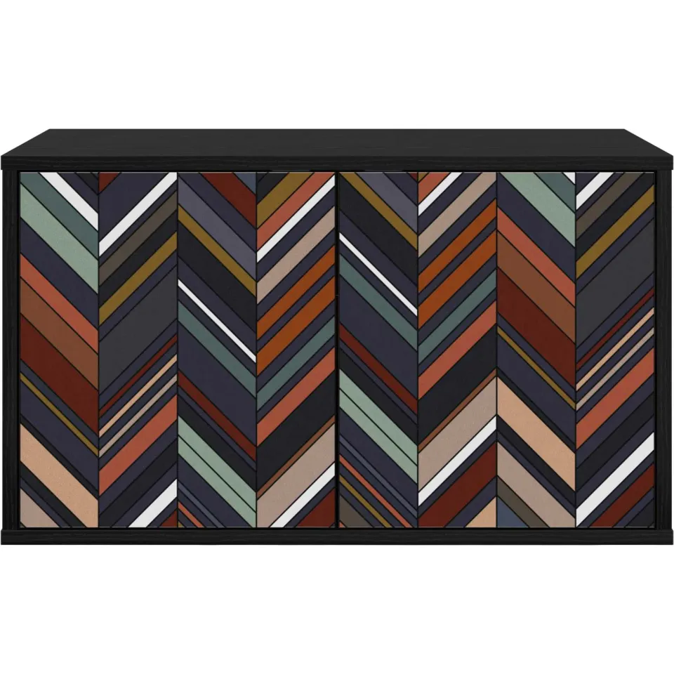 vidaXL Wandgemonteerd tv-meubel OMMEN 69 x 33 x 40 cm Zwart eiken, foto 4