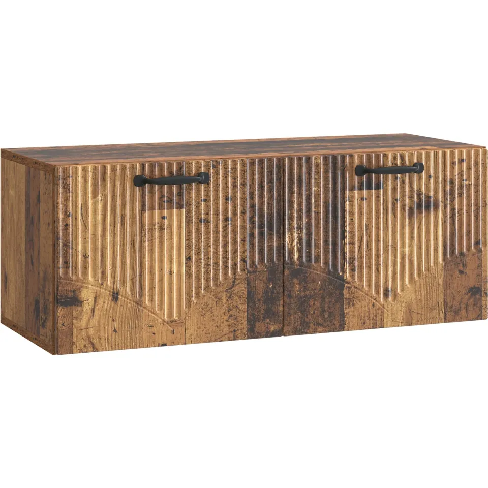 vidaXL Wandbeugel TV-kast Oud hout 78,5 x 31 x 30 cm Bewerkt hout bruin, foto 3
