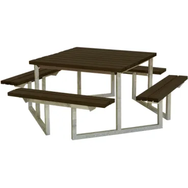 Trendyard Picknicktafel Vierkant Twist Zwart