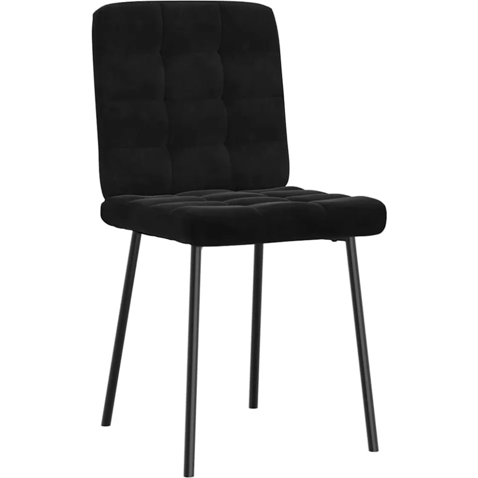 vidaXL Eetkamerstoelen 2 st fluweel zwart