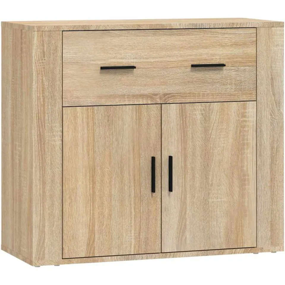 vidaXL Dressoir 80x33x70 cm bewerkt hout sonoma eikenkleurig