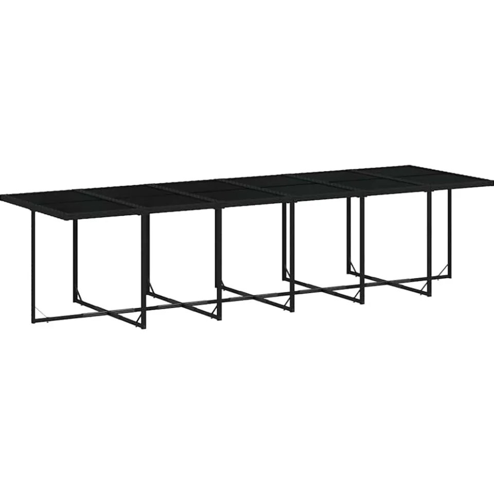 vidaXL 17-delige Tuinset met kussens poly rattan zwart, foto 3