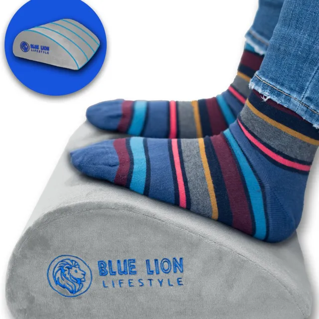 Blue Lion Lifestyle Blue Lion Voetensteun - Voetenbankje - Ergonomisch - Tegen Rugpijn - Grijs Grijs 12,5cm
