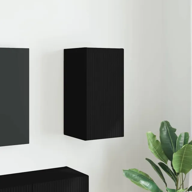 vidaXL TV Wandkast 30 x 31 x 60 cm Zwart Bewerkt hout, foto 2