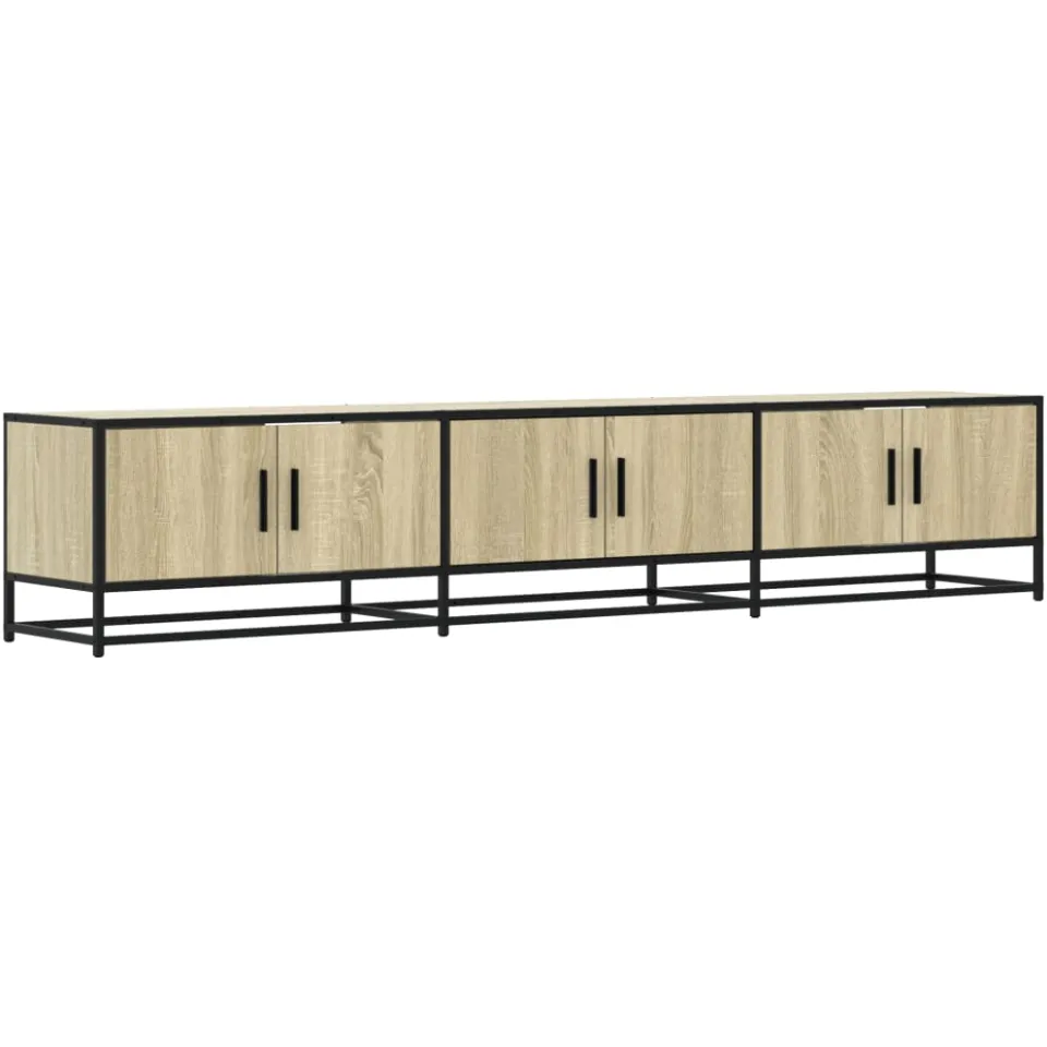 vidaXL Tv-meubel 210x35x41 cm bewerkt hout sonoma eikenkleurig, foto 3