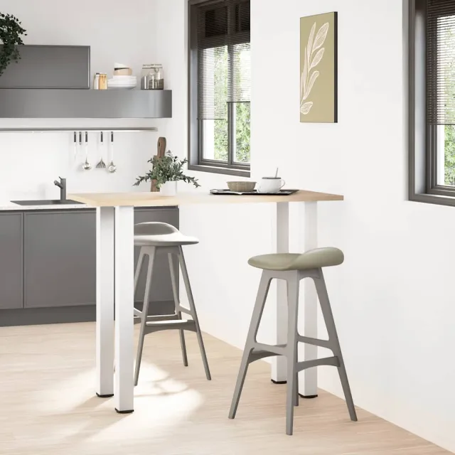 vidaXL Bartafelpoten 4 st 110-112 cm staal wit