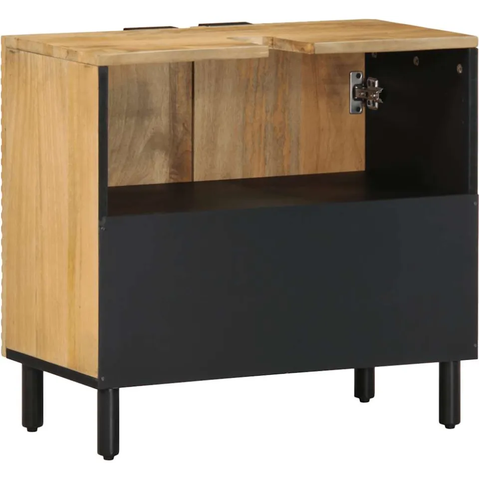 vidaXL Wastafelmeubel 62x33x58 cm massief mango bruin, foto 4