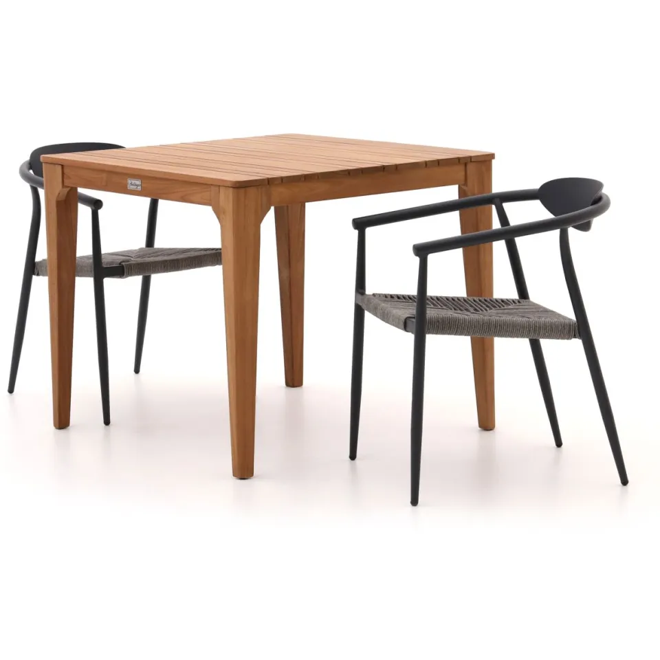Manifesto Furniture Manifesto Cavone/Bruca 90cm dining tuinset 3-delig stapelbaar Bruin