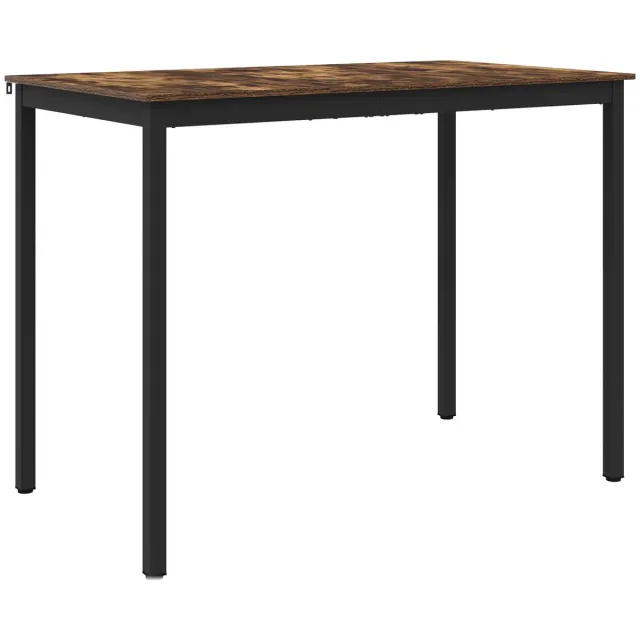 vidaXL Staande - Bartafel - Bewerkt - hout - Rechthoekig Gerookt eiken